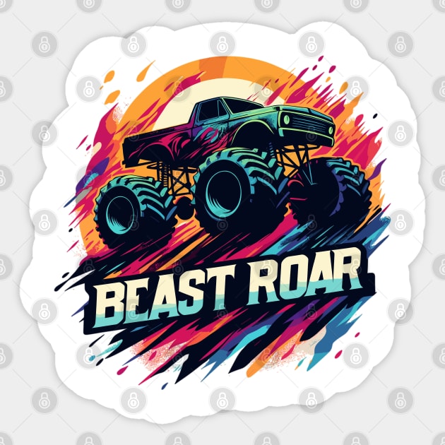 Monster Truck Sticker by Vehicles-Art